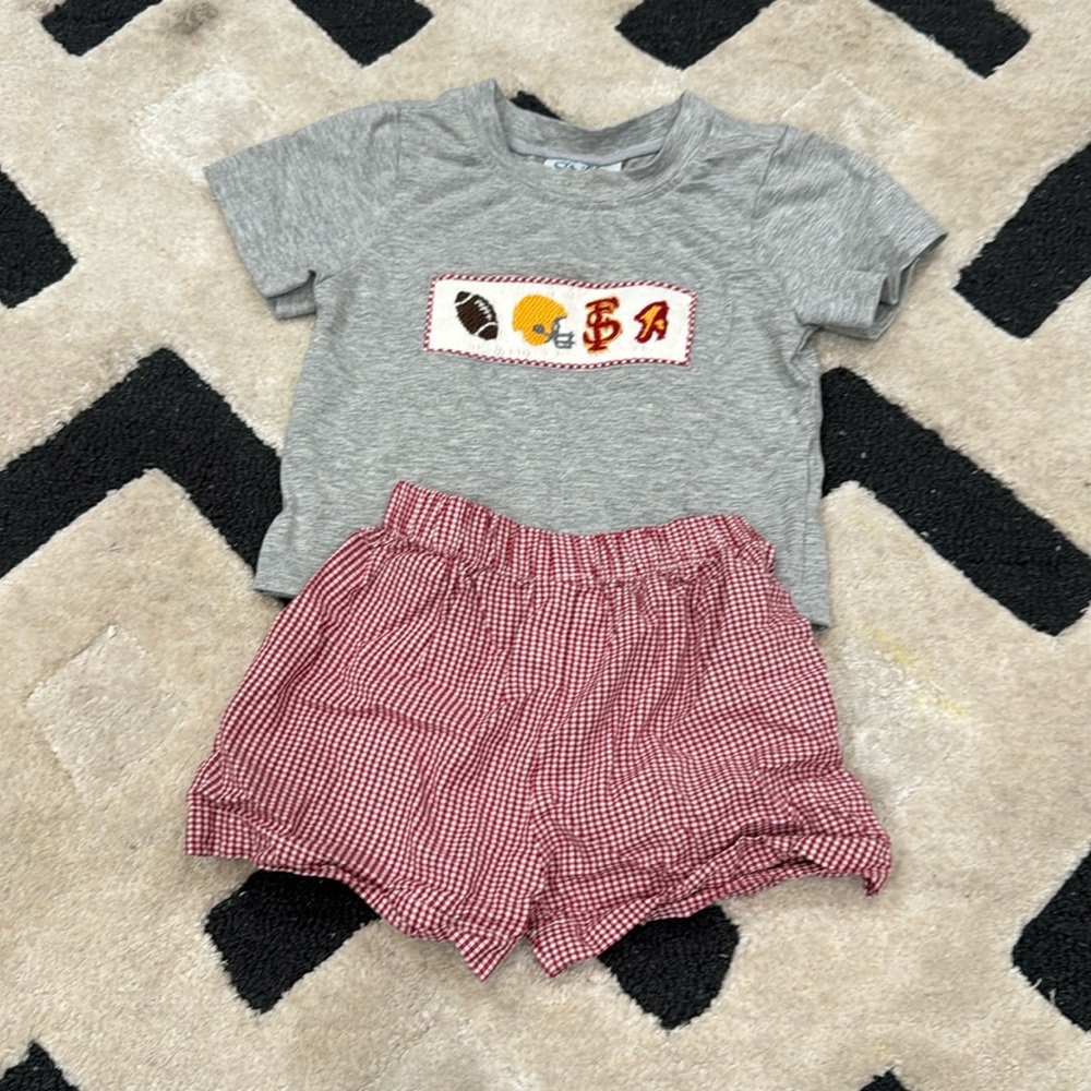 FSU smocked outfit 6 month